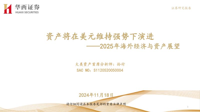 2025年海外经济与资产展望：资产将在美元维持强势下演进-241118（38页）