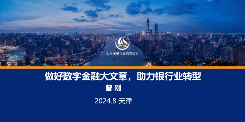 国家实验室 曾刚:银行业转型与数字金融大文章
