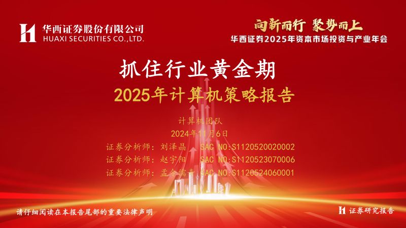 2025年计算机策略报告:抓住行业黄金期-241106(67页)