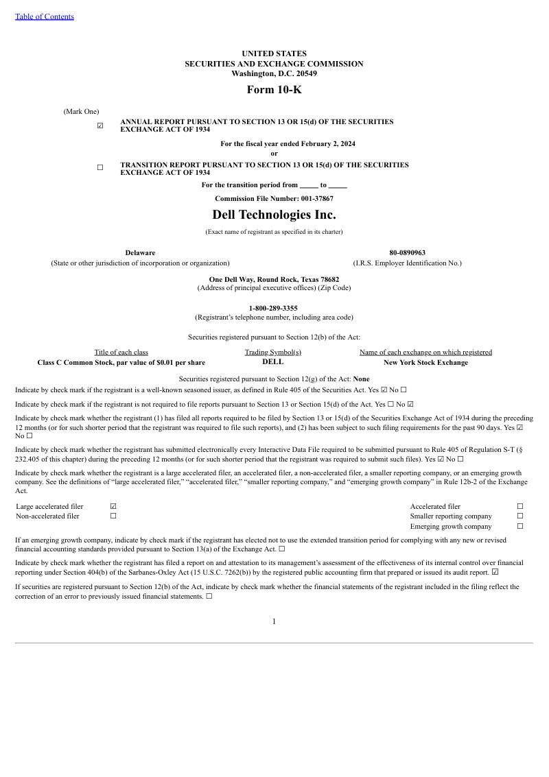 戴尔科技公司(DELL TECHNOLOGIES)2024财年年度报告(英文版)(198页)