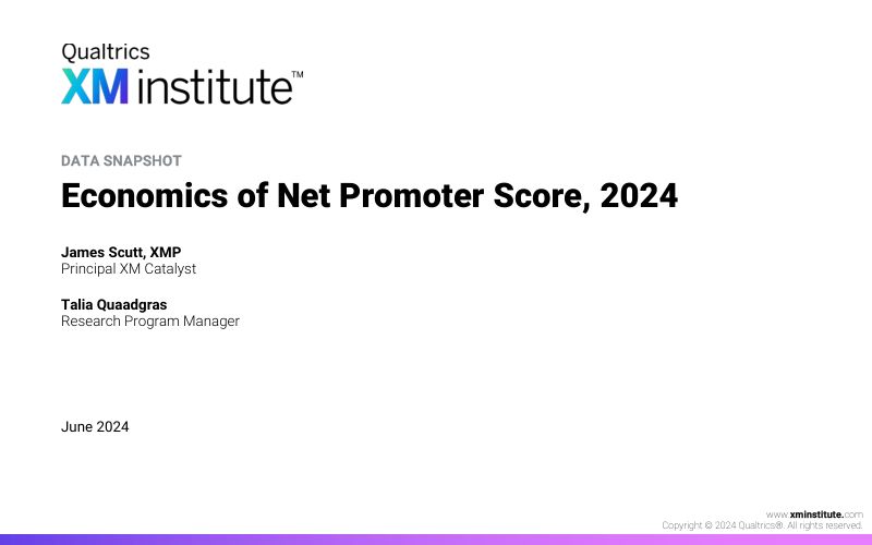 XM Institute：2024净推荐值(NPS)经济学报告-和客户体验的关系及22个行业NPS忠诚度差异（英文版）（26页）