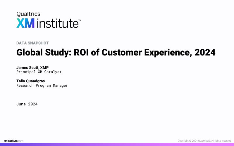 Qualtrics:2024年全球客户体验投资回报率(ROI)研究报告(英文版)(34页)