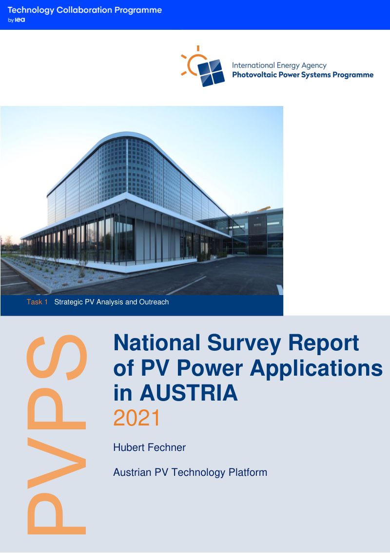 IEA PVPS:2021年奥地利光伏发电应用全国调查报告(英文版)(26页)