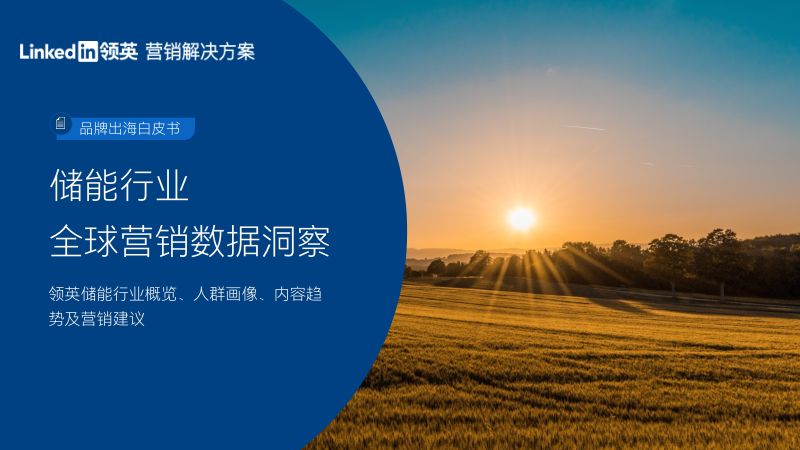 领英：2024储能行业全球营销数据洞察白皮书（21页）