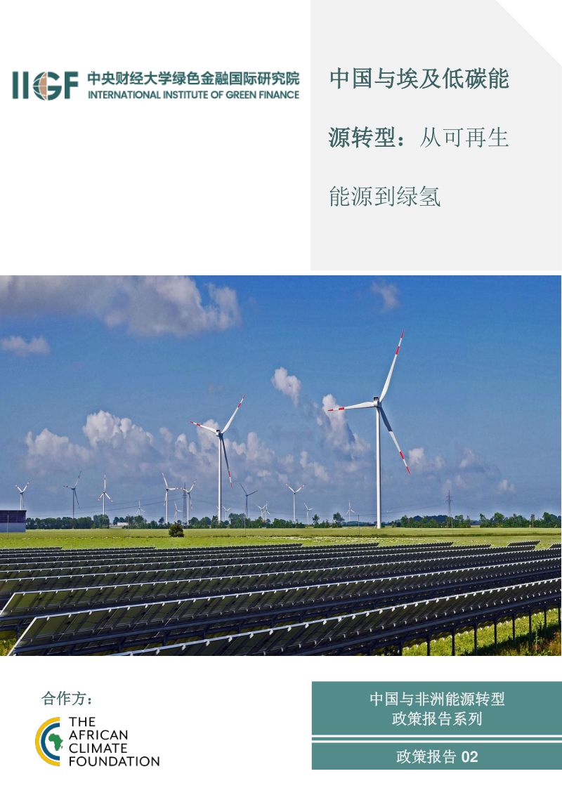 IIGF：2023中国与埃及低碳能源转型：从可再生能源到绿氢报告（22页）