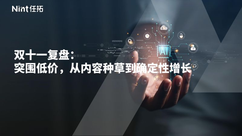 Nint任拓：2023双十一复盘：突围低价从内容种草到确定性增长（45页）