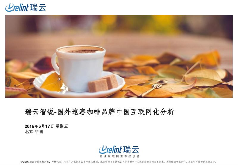 瑞云智锐：国外速溶咖啡品牌中国互联网化分析（29页）