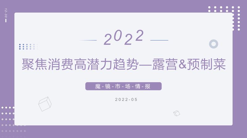 魔镜市场情报：2022聚焦消费高潜力趋势-露营&预制菜（25页）
