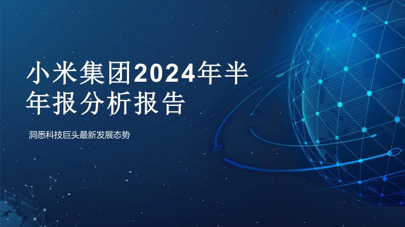 小米集团2024年半年报分析报告(27页)