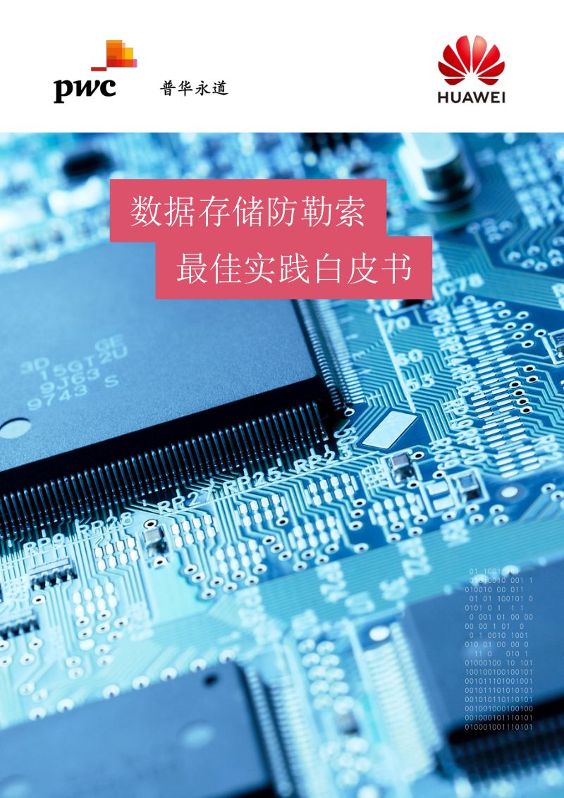 普华永道&华为：2023数据存储防勒索最佳实践白皮书（31页）