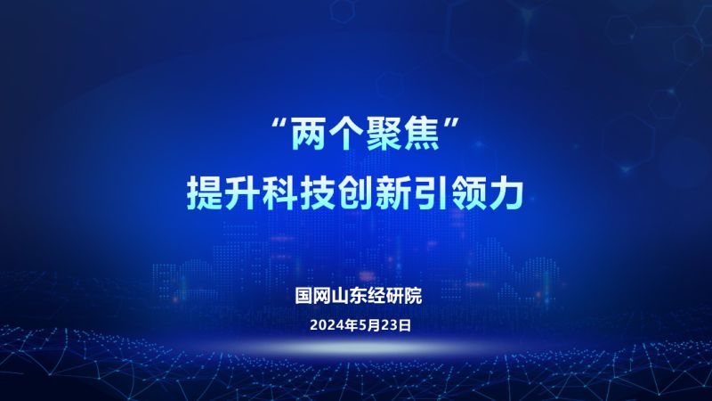 国网山东经研院：2024“两个聚焦”提升科技创新引领力报告（36页）
