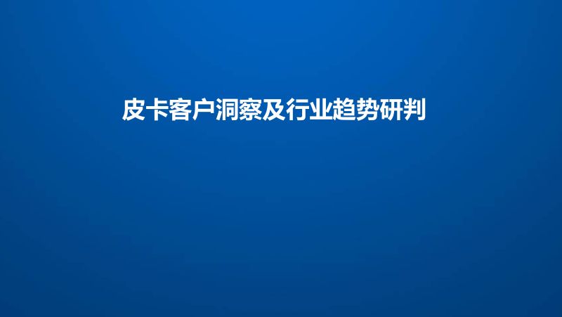 皮卡客户洞察及行业趋势研判（2022）（13页）