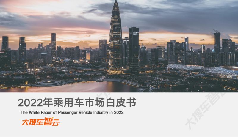 大搜车智云：2022年乘用车市场白皮书（65页）
