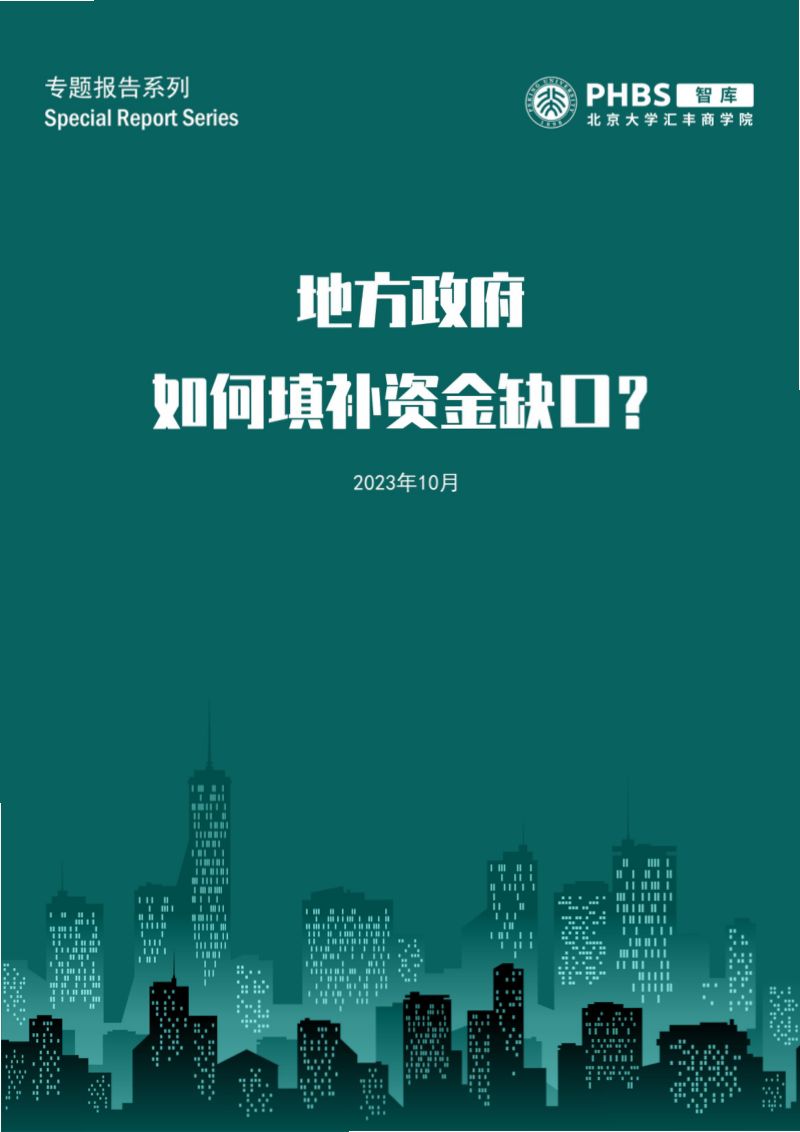 北大汇丰智库：2023宏观专题报告-地方政府如何填补资金缺口？（43页）