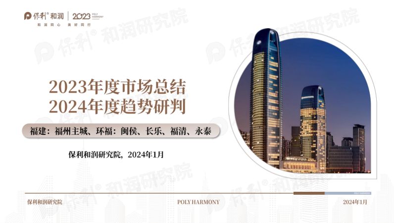 保利和润：大福州2023年年度市场总结及2024年度趋势研判报告（56页）