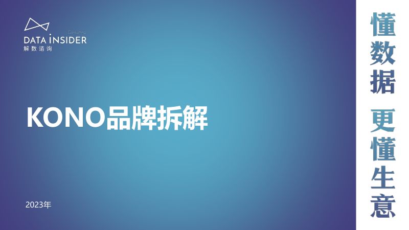 解数咨询：2023年KONO品牌拆解报告（72页）