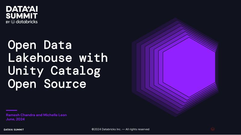 Unity Catalog 开源简介:数据 + AI 的统一治理和互操作性