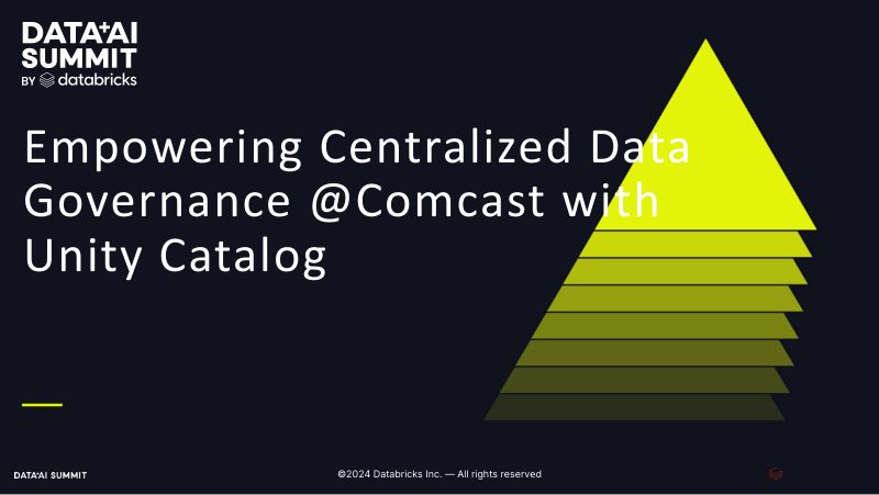 通过 UNITY CATALOG 为 COMCAST 提供集中数据治理