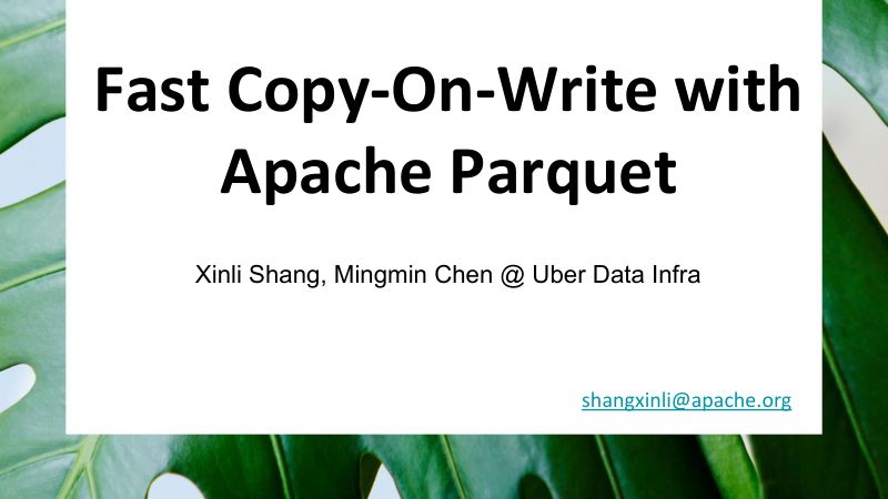APACHE PARQUET 中用于数据湖仓一体更新插入的快速写入复制