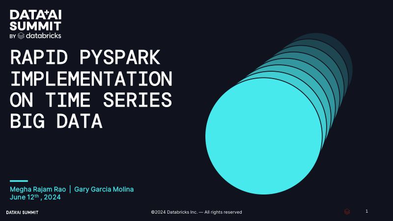 Databricks 中时间序列大数据的快速 Pyspark 自定义处理