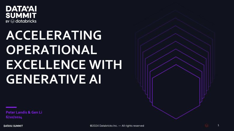 利用生成式 AI 加速卓越运营
