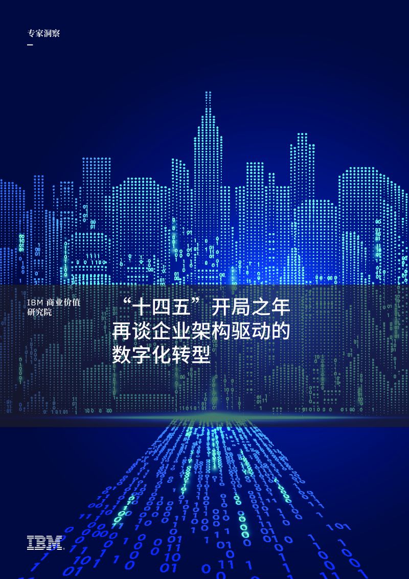 IBM：“十四五”开局之年再谈企业架构驱动的数字化转型（7页）
