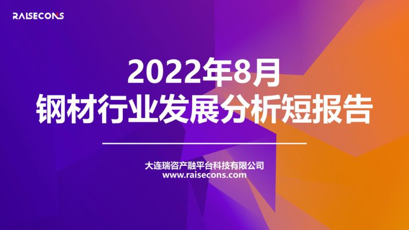 瑞咨咨询：2022年8月钢材行业发展分析短报告（17页）