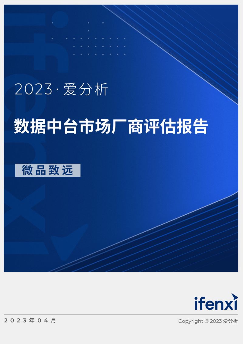 爱分析：2023数据中台市场厂商评估报告：微品致远（21页）