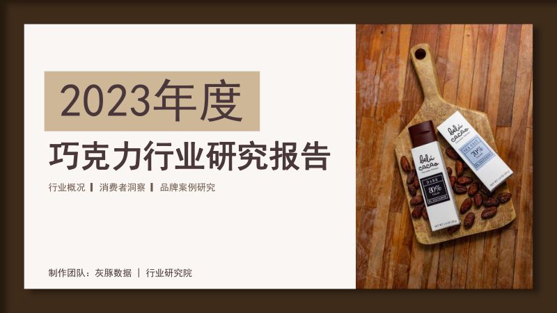 灰豚数据:2023年度巧克力行业研究报告(26页)