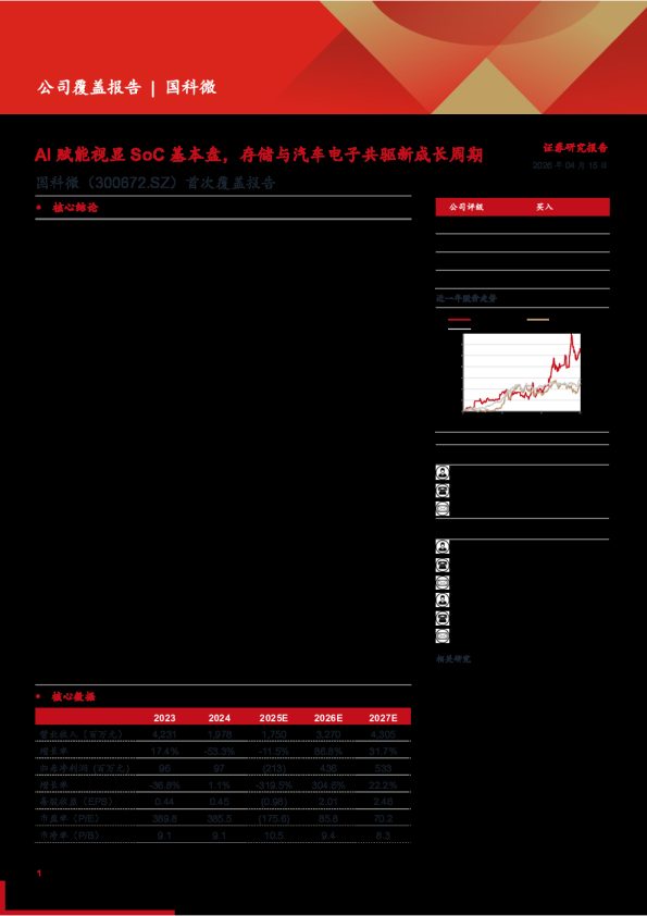 国科微(300672)首次覆盖报告：AI赋能视显SoC基本盘，存储与汽车电子共驱新成长周期