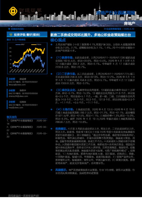 新房二手房成交同环比提升，多地公积金政策陆续出台
