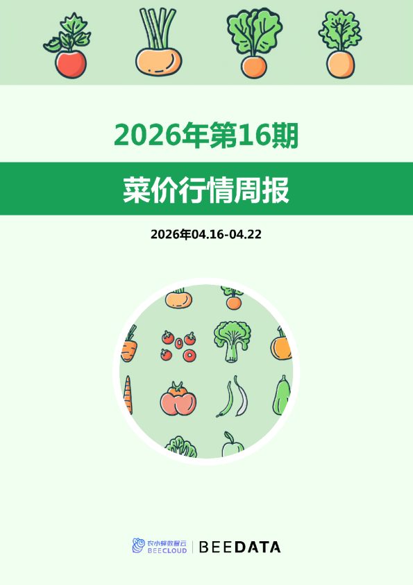 菜价行情周报2026年第16期