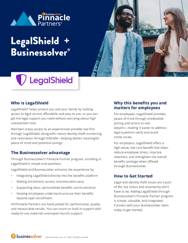 LegalShield+Businessolver顶峰合伙企业