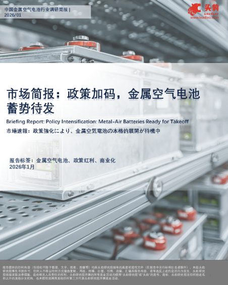 市场简报:政策加码,金属空气电池蓄势待发