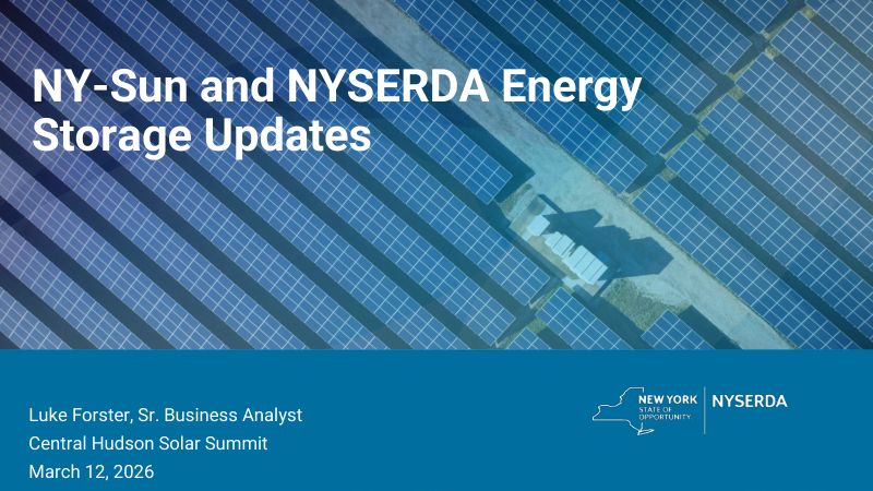 NY-Sun 和 NYSERDA 储能最新进展