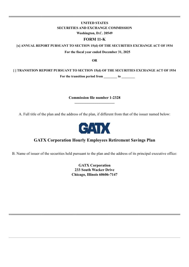 GATX Corp 2025年度报告