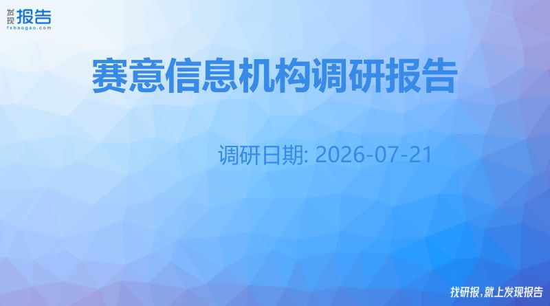 赛意信息机构调研纪要