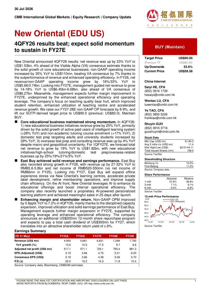 4QFY26 results beat; expect solid momentum to sustain in FY27E