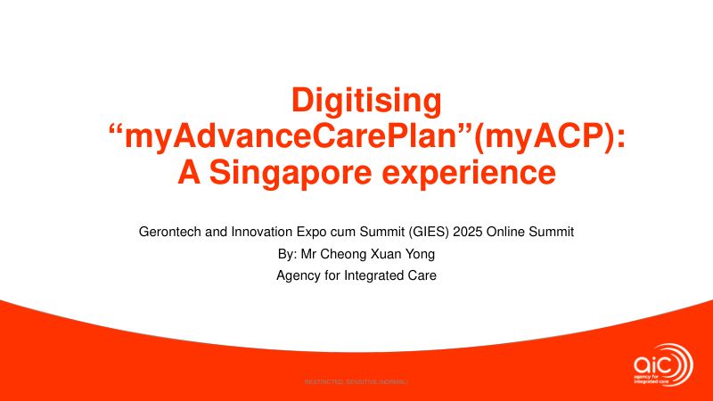 数码化我的预设照顾计划myACP新加坡经验分享