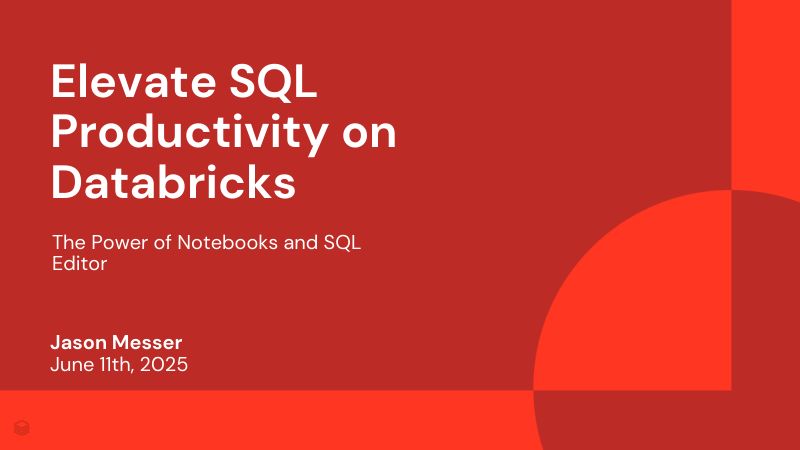 提升SQL效率Notebook和SQL编辑器的强大功能