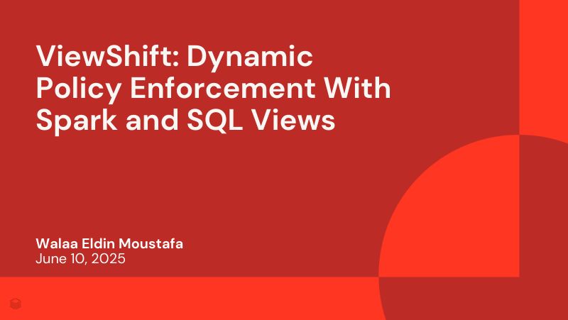 ViewShift使用Spark和SQL视图实现动态策略执行
