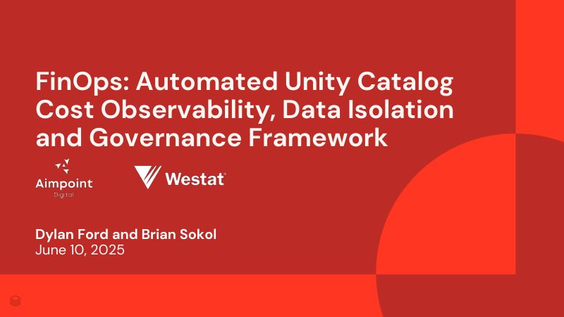 FinOps自动化Unity目录成本可观察性数据隔离和治理框架