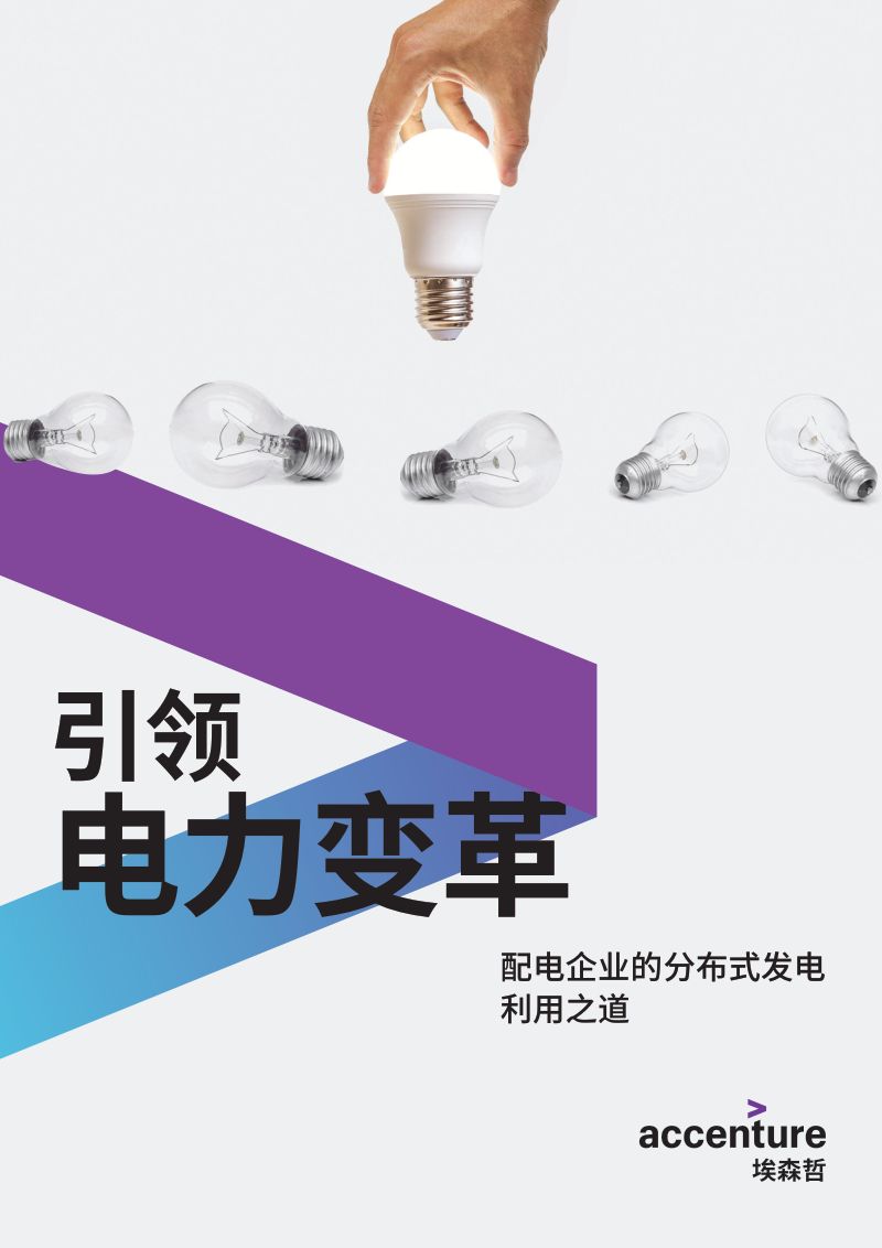 埃森哲引领电力变革配电企业如何明智地利用分布式发电16页