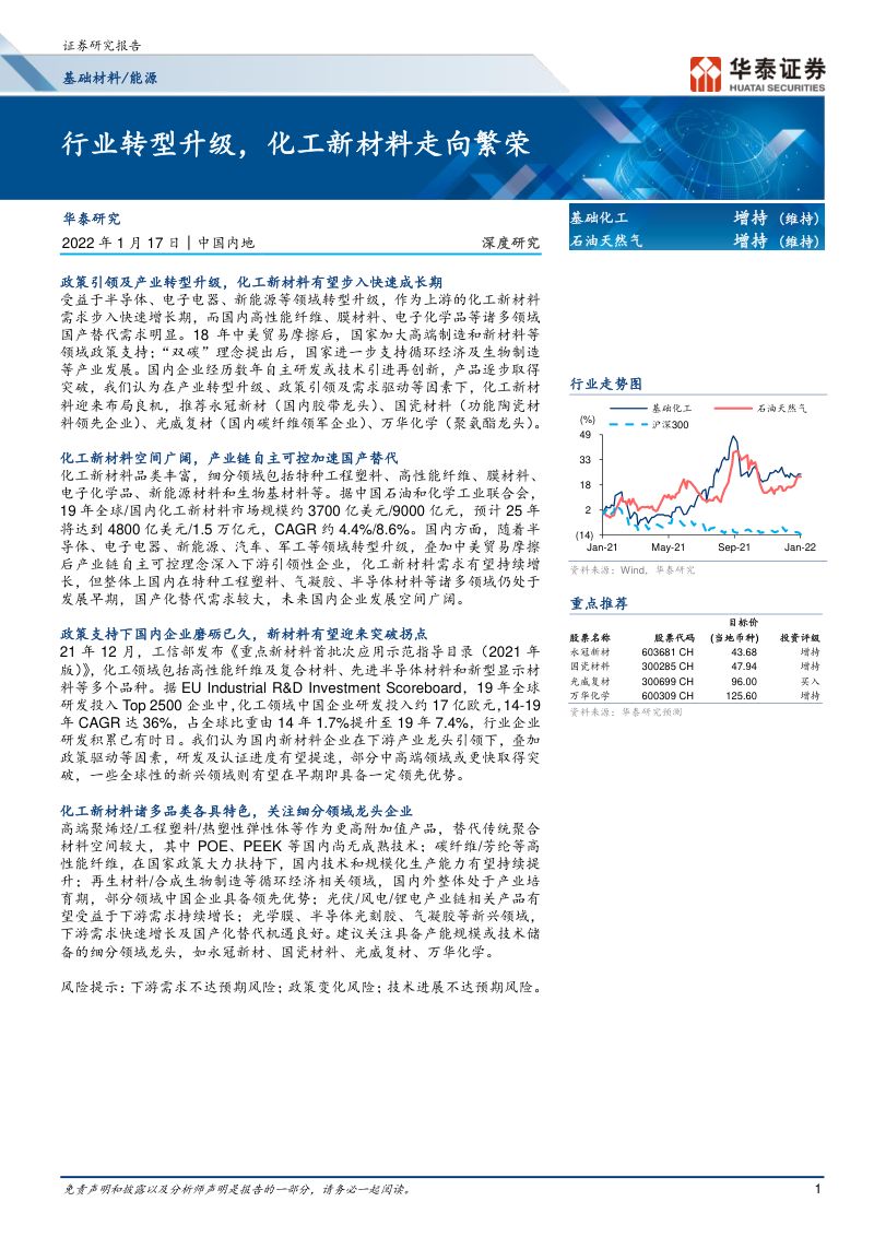 基础材料行业行业转型升级化工新材料走向繁荣-22011760页
