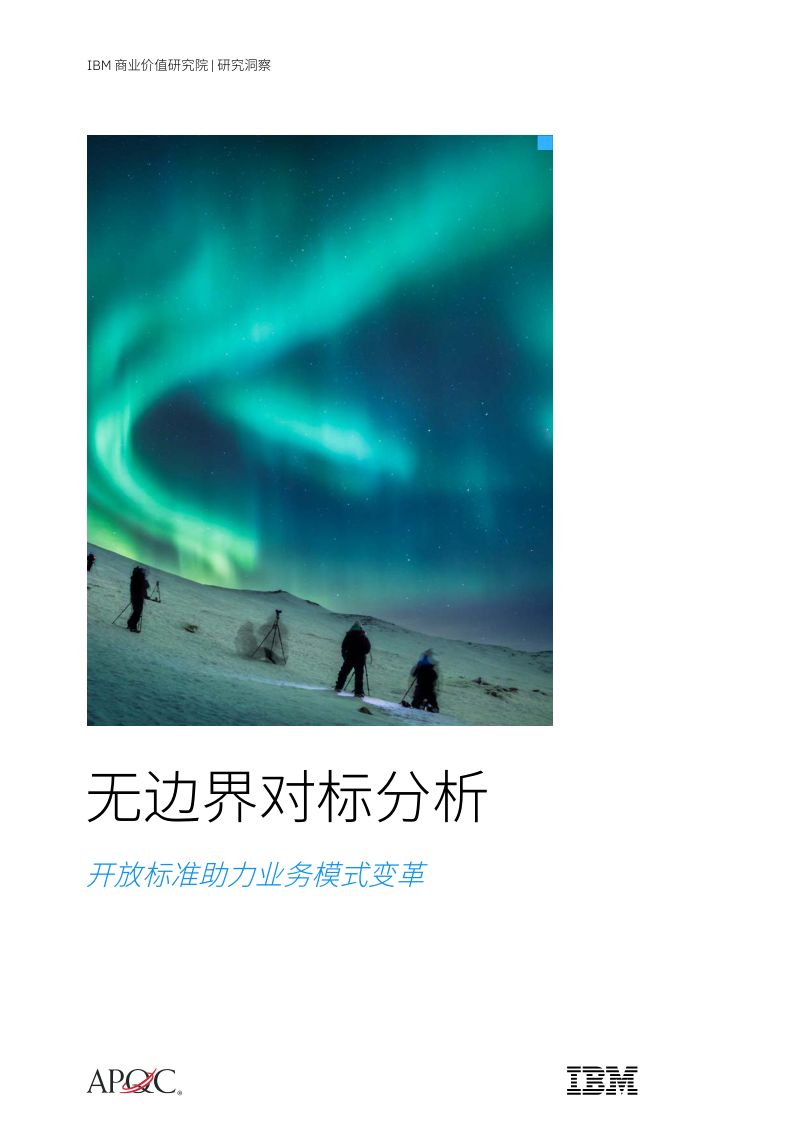 IBM无边界对标分析开放标准助力业务模式变革26页