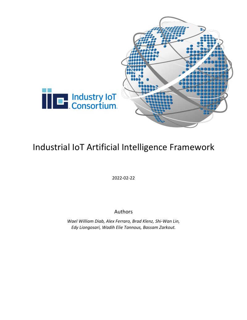 【IIC】工业物联网人工智能框架白皮书