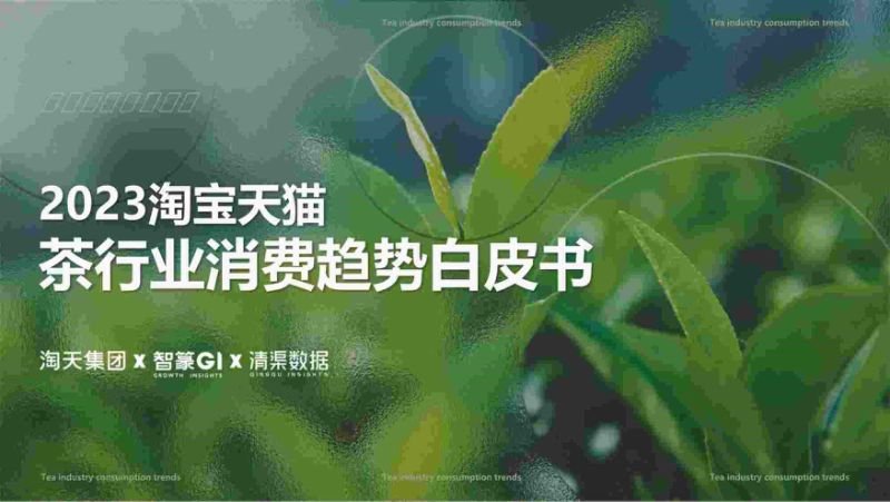 【淘天集团&智篆GI&清渠数据】2023淘宝天猫茶行业消费趋势白皮书