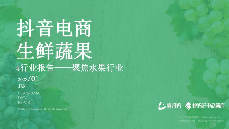8-【蝉妈妈电商智库】2022年生鲜蔬果（水果）行业年度趋势洞察（2023年1月）