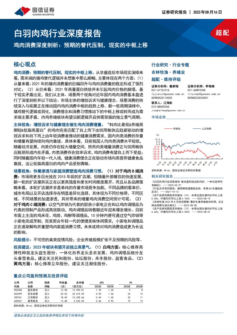 【国信证券】鸡肉消费深度剖析：预期的替代压制，现实的中枢上移