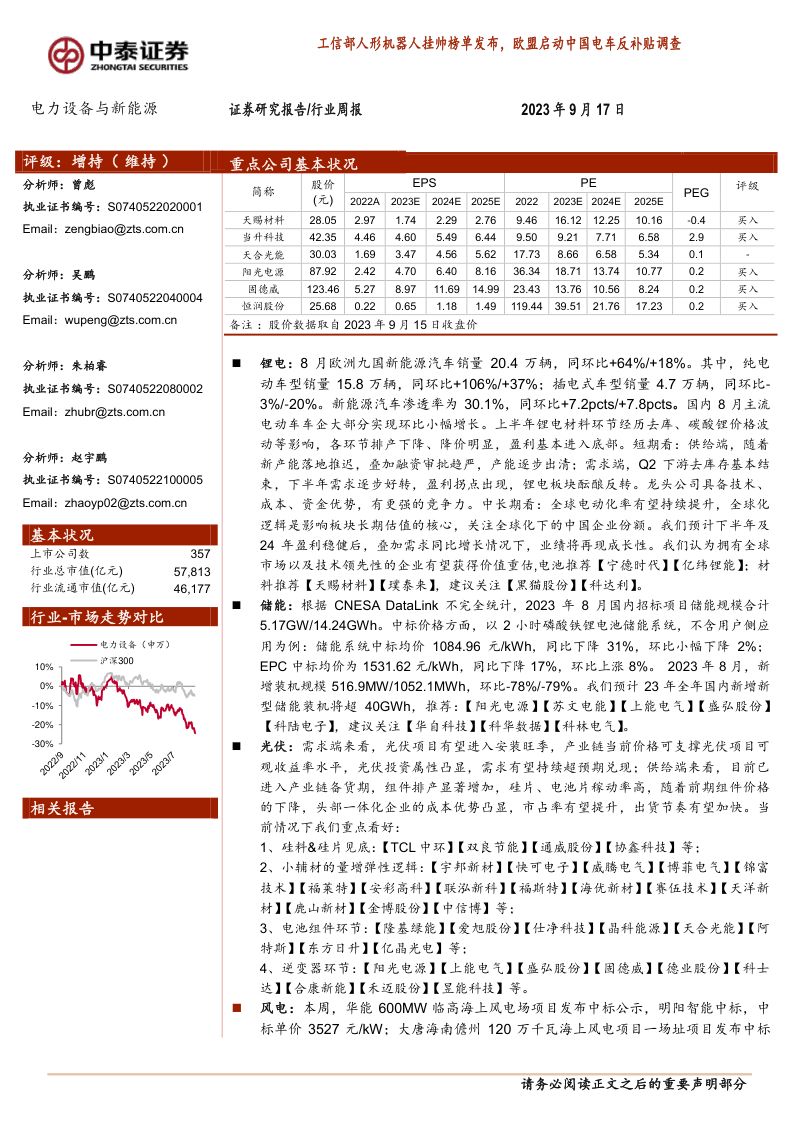 35-【中泰证券】工信部人形机器人挂帅榜单发布,欧盟启动中国电车反补贴调查